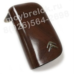 Ключница Ситроен коричневая на молнии - фото 23474
