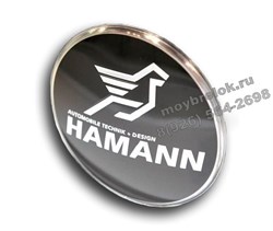 Наклейка Хаманн БМВ (78 мм) на капот / багажник - фото 24633