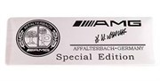Эмблема Мерседес Affalterbach AMG черно-белая (80х30 мм)