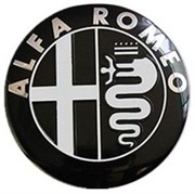 Эмблема Альфа Ромео 75 мм капот, багажник, (металл)