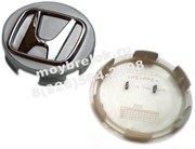Колпачки в диск Хонда (69/65 мм) хром выпуклая эмблема