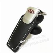 Брелок Киа для ключей кожаный (q-type), выпуклая эмблема K.Qt.kia