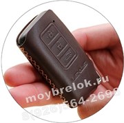 Чехол для смарт ключа Лексус (3 кноп) мягкая натуральная кожа, коричневый