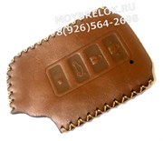 Чехол для смарт ключа Лексус (4 кноп) мягкая натуральная кожа, коричневый
