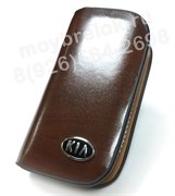 Ключница Киа коричневая на молнии CAS.IN.kia.brw