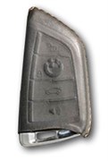 Чехол для смарт ключа БМВ X (4 кноп) мягкая натуральная кожа, черный