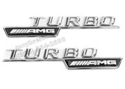 Эмблема Мерседес  Turbo AMG v1 крыло металл