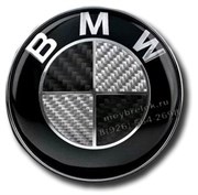 Эмблема БМВ карбон на джойстик мультимедиа (30 мм)