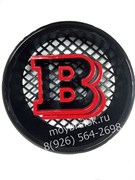 Эмблема Brabus на решетку радиатора Мерседес Хром - красный