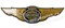 Эмблема Харли Дэвидсон желтая 123х33 мм - фото 23102