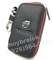 Ключница Вольво черная с красной строчкой на застежке на молнии - фото 23545