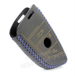 Чехол для смарт ключа БМВ X series, кожаный, черный CAS.K.bmw.X.bk - фото 16581