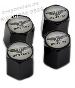 Колпачки на ниппель Бентли (бел.фон, шестигр.-черн) комплект 4шт CAP.Bentley.HexB.wh - фото 21600