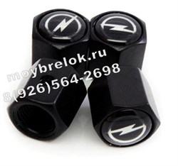 Колпачки на ниппель Опель (черн.фон, шестигр.-черн) комплект 4шт CAP.opel.HexB.bk - фото 21878