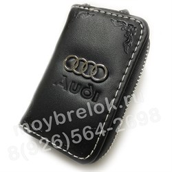 Ключница Ауди черная на молнии CAS.IN.Audi.bk - фото 23416