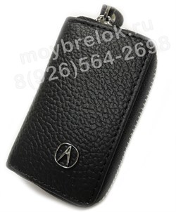 Ключница Акура черная, фактурная на молнии CAS.IN.Acura.bk2 - фото 23428