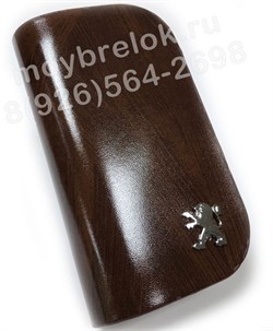 Ключница Пежо коричневая на молнии CAS.IN.peugeot.brw - фото 23534