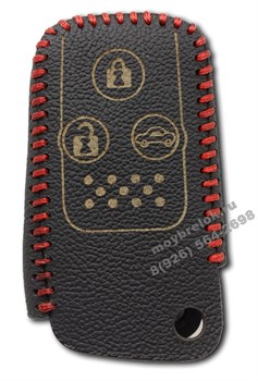 Чехол для смарт ключа Хонда кожаный 3 кнопки, красный CAS.K2.Honda-rnd.3k.red - фото 24314