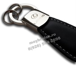 Брелок Лексус для ключей кожаный овальный K.GF.Lexus.ov.bk - фото 24741