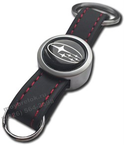 Брелок Субару для ключей кожаный ремешок (rm2) K.RM2.Subaru - фото 25434