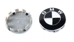 Колпачки в диск БМВ (57/56 мм) ч/б WHL.BMW.bk.sm - фото 26347