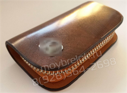 Ключница Хонда коричневая на молнии CAS.IN.honda.brw - фото 27389