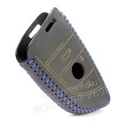 Чехол для смарт ключа БМВ X series, кожаный, черный CAS.K.bmw.X.bk
