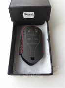 Чехол для смарт ключа Мазерати кожаный, красный CAS.K.Maserati.red