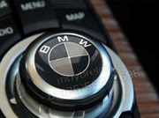 Эмблема БМВ черно-белая на джойстик мультимедиа (30 мм) EM.BMW.30.bk