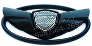 Эмблема Хендэ Genesis капот / багажник черн., овал (матовый) EM.Genesis.coupe.W.bk