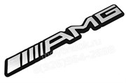 Эмблема Мерседес AMG на багажник (аллюм.) EM.Mercedes.trnk.AMG.chr-bk.bg