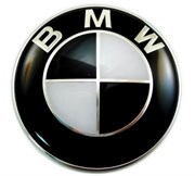 Эмблема БМВ черно-белая (64 мм), на двустороннем скотче EM.BMW.64.bk
