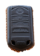 Чехол для смарт ключа Акура мягкая натуральная кожа, черный Cas.K3.Acura.bk