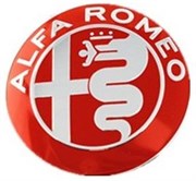 Эмблема Альфа Ромео 75 мм капот, багажник, (металл) EM.Alfa.Romeo.75.rd