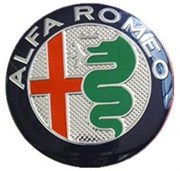 Эмблема Альфа Ромео 75 мм капот, багажник, (металл) EM.Alfa.Romeo.75.slv