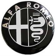 Эмблема Альфа Ромео 75 мм капот, багажник, (металл) EM.Alfa.Romeo.75.bk