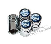 Колпачки на ниппель Вольво (син.фон, цилиндр) комплект 4шт CAP.volvo.Rnd.bu