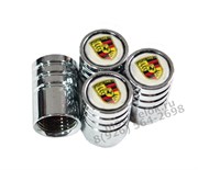 Колпачки на ниппель Порше (бел.фон, цилиндр) комплект 4шт CAP.porsche.Rnd.wh