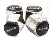 Колпачки на ниппель Ниссан Nismo (шестигр.-хром) комплект 4шт CAP.Nissan.Hex.Nismo