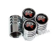 Колпачки на ниппель Ниссан GtR (черн.фон, цилиндр) комплект 4шт CAP.Nissan.Rnd.GTR.bk