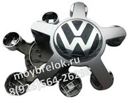 Колпачки в диск Фольксваген 5x112 / (кат.4F0601165N), звезда пятилучевая WHL.VW.5.out.gry