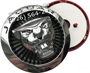 Эмблема Ягуар (70мм) на решетку, ребристая, рестайл (черн.) EM.jaguar.grill.70.NW.bk