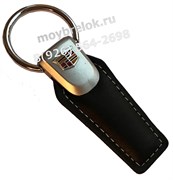 Брелок Кадиллак для ключей кожаный (q-type), выпуклая эмблема K.Qt.cadillac