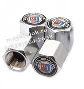 Колпачки на ниппель БМВ Alpina (шестигр.-хром) комплект 4шт CAP.BMW.Hex.Alpina