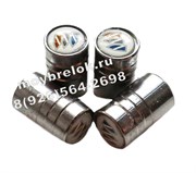 Колпачки на ниппель Бьюик (бел.фон, цилиндр) комплект 4шт CAP.Buick.Rnd.wh