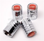 Колпачки на ниппель Фиат (красн, цилиндр) комплект 4шт CAP.fiat.Rnd.red