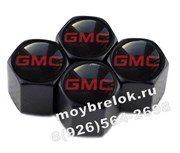 Колпачки на ниппель ДжиЭмСи (черн.фон, шестигр.-черн) комплект 4шт CAP.GMC.HexB.bk