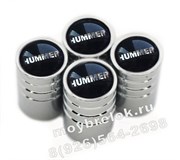 Колпачки на ниппель Хаммер (черн.фон, цилиндр) комплект 4шт CAP.Hummer.Rnd.bk