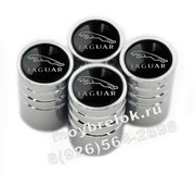 Колпачки на ниппель Ягуар (черн.фон, цилиндр) комплект 4шт CAP.jaguar.Rnd.bk