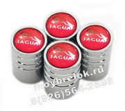 Колпачки на ниппель Ягуар (красн, цилиндр) комплект 4шт CAP.jaguar.Rnd.red